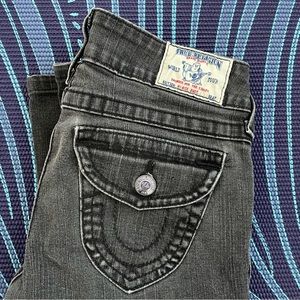 True Religion Hi Rise Boot Black Jeans size 27